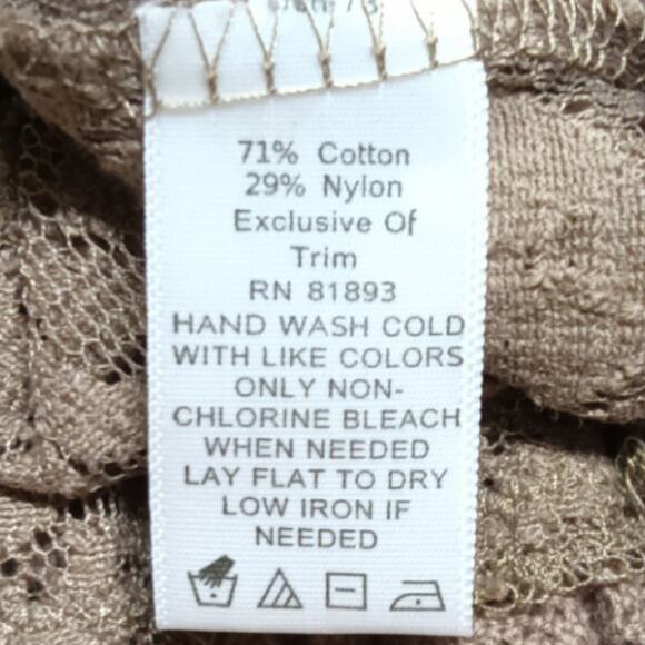 Lace 3/4 sleeve sheer tunic layering top - Picture 3 of 4